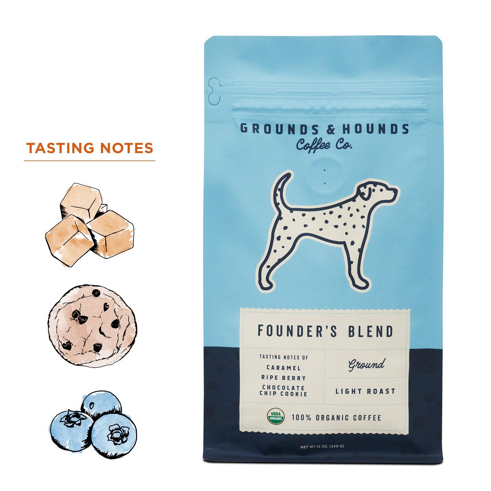 Grounds Hounds Coffee Founder's Blend Coffee: Whole Bean