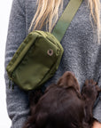 Monochrome Belt Bag with Discrete Poop Bag Dispenser
