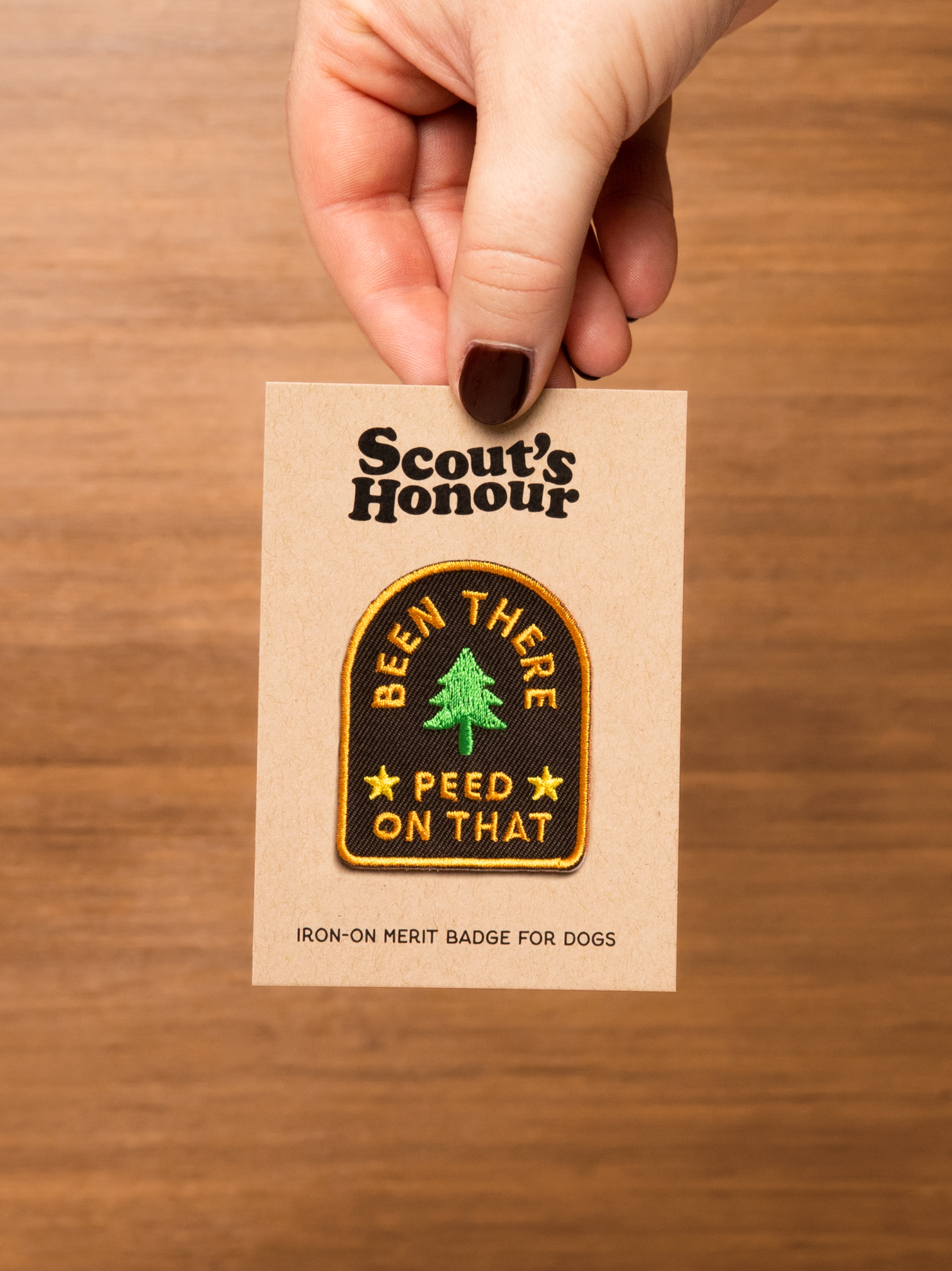 Scout's Honour Pty Ltd - Been There Peed on That iron-on patch for dogs and cats