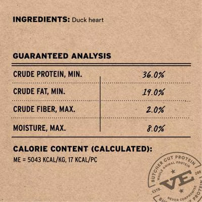 Vital Essentials Freeze-Dried Duck Hearts