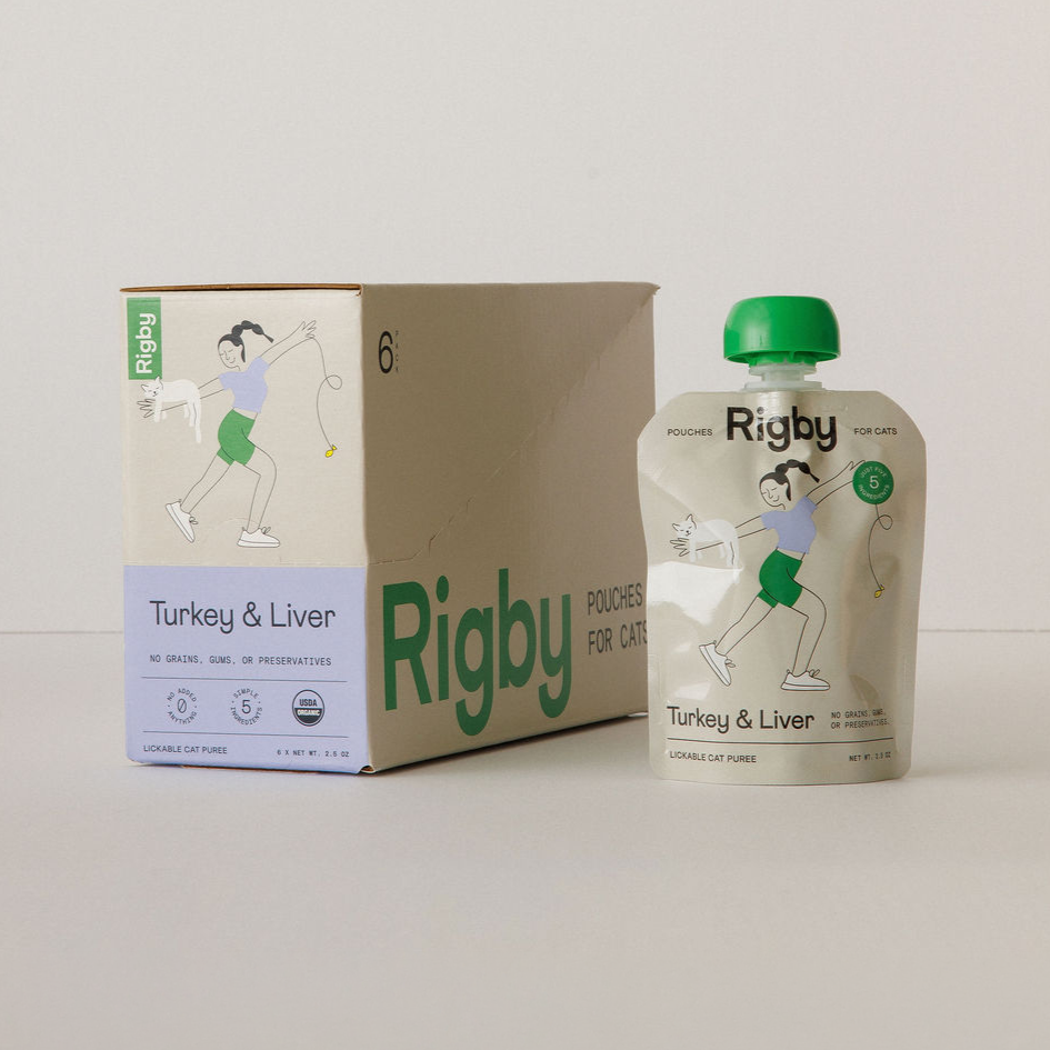 Rigby - Rigby Essential Cat Treats, Turkey &amp; Liver Lickable Pouch