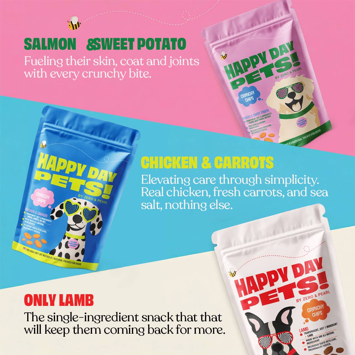 Happy Day Pets - Happy Day Pets Chicken &amp; Carrot Chips Dog Treats