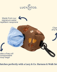 Lucy & Co. - Chocolate Meadows Corduroy Poop Bag Holder