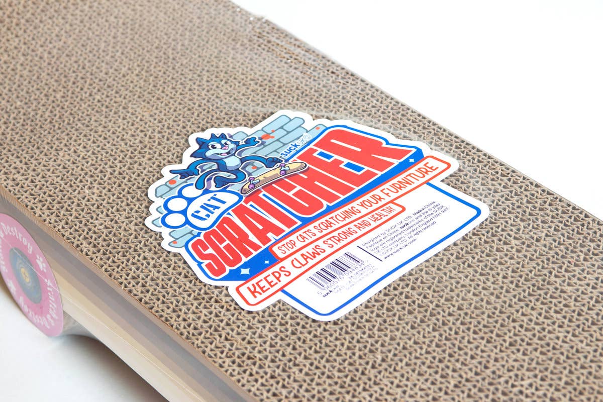 SUCK UK Ltd - USA - Cat Toy Scratch Skateboard - Cool carboard cat scratcher