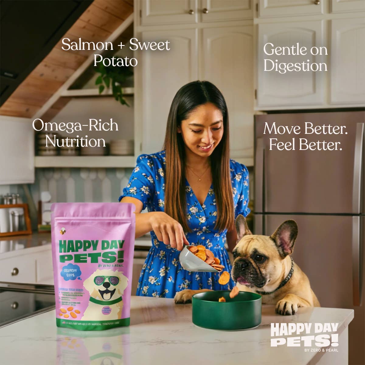 Happy Day Pets - Happy Day Pets Salmon &amp; Sweet Potato Chips Dog Treats