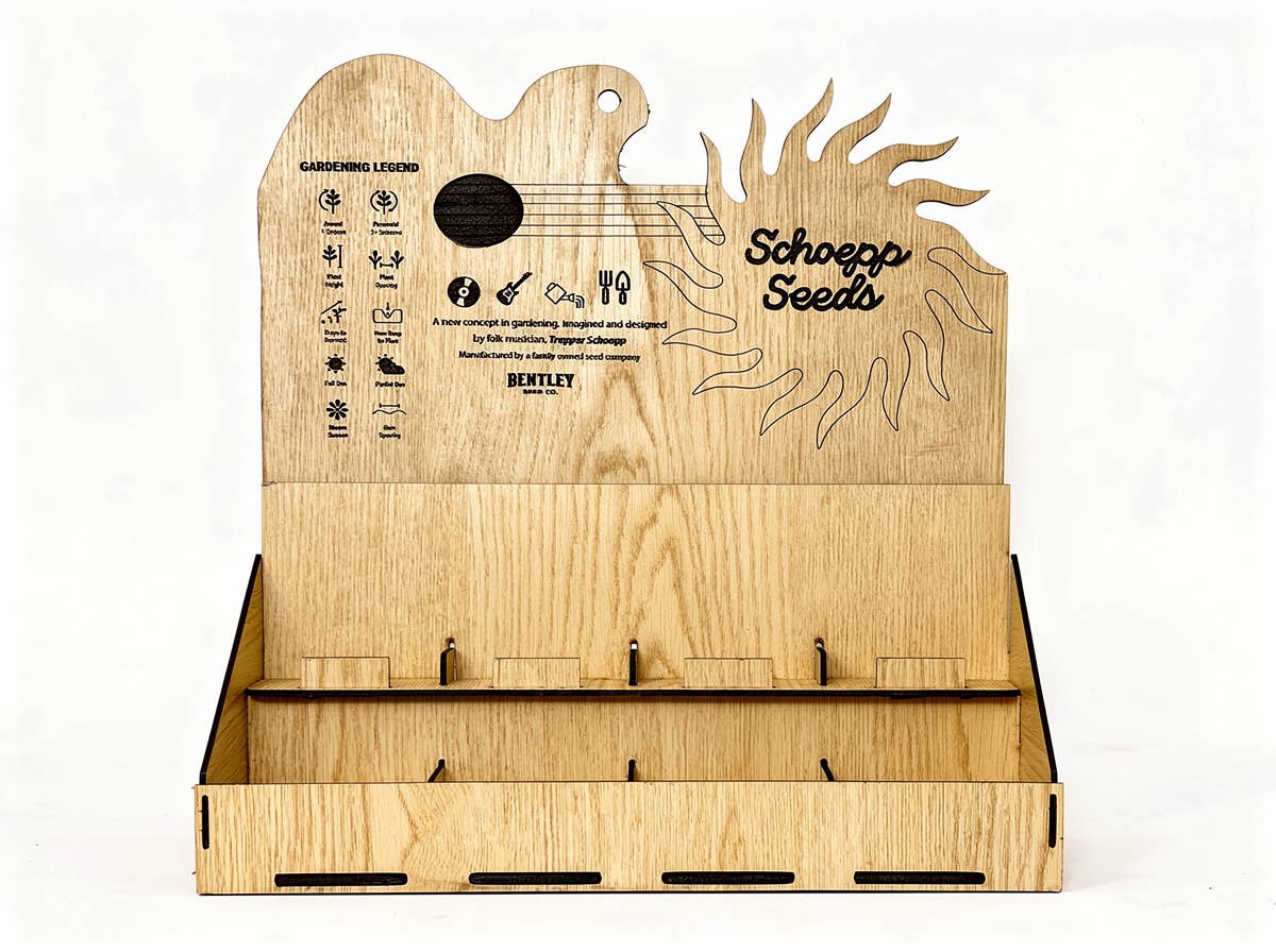 Schoepp Seeds - Wooden Garden Seed Packet Display