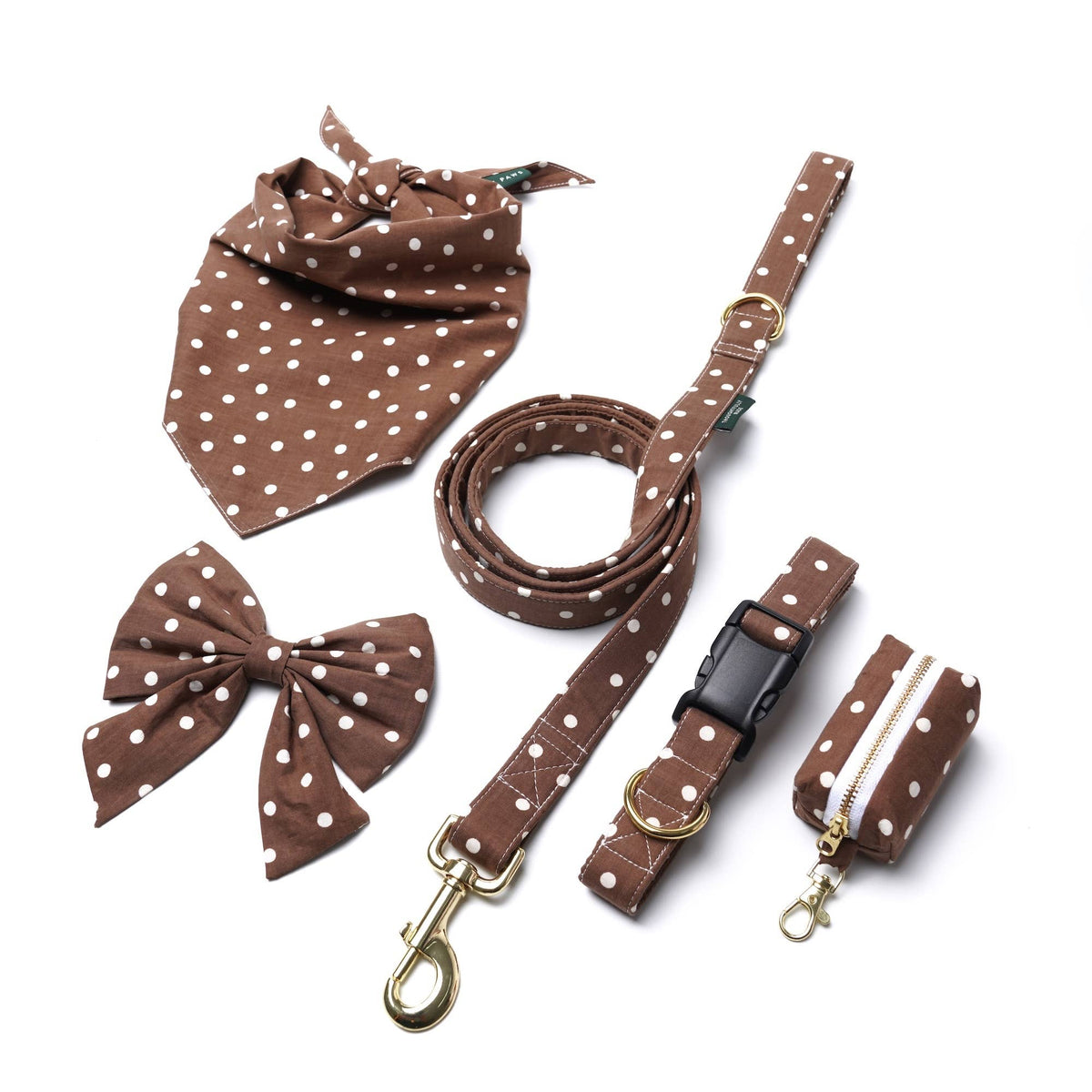 The Paws - Chocolate Dot Dog Bandana
