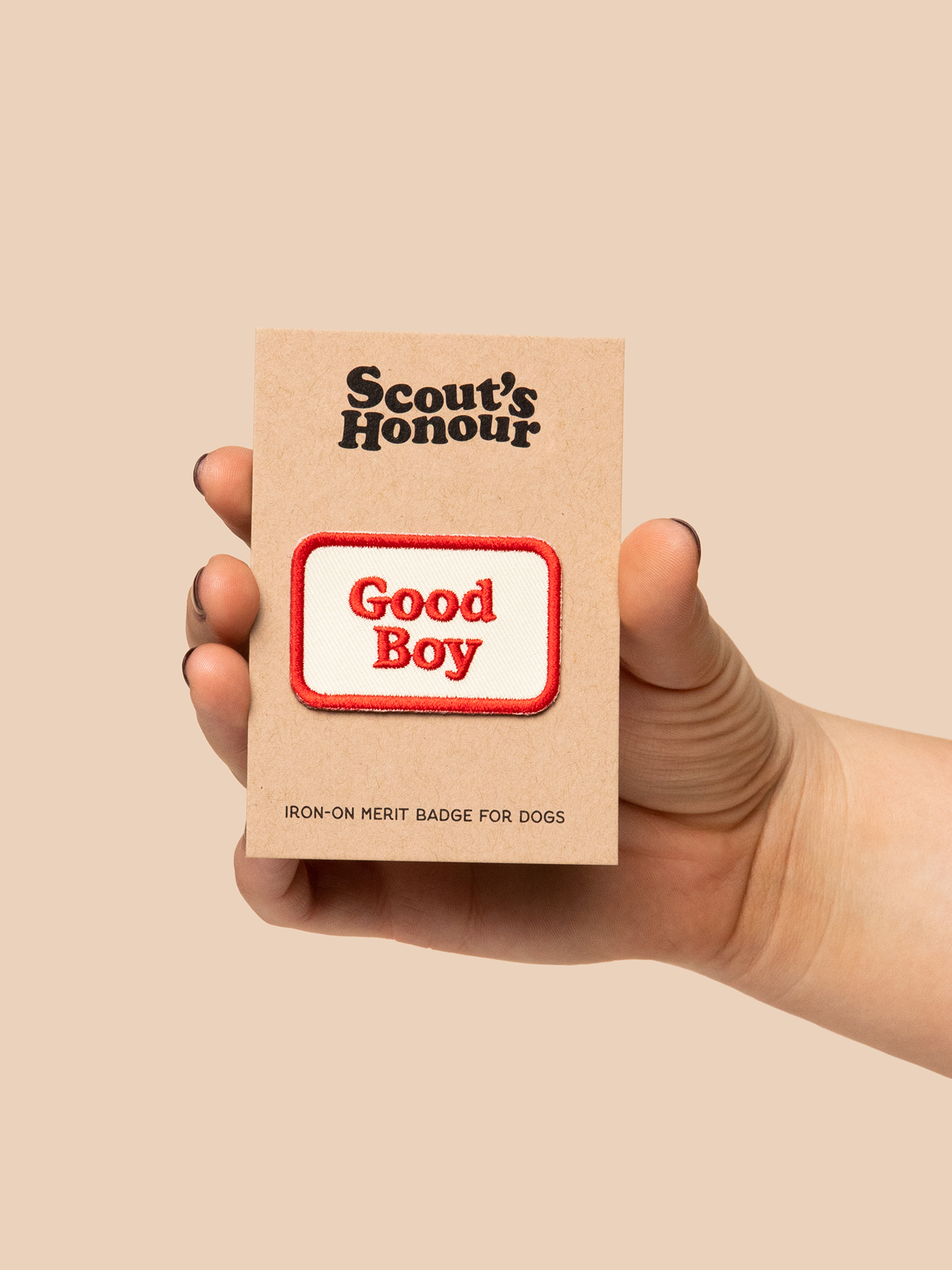 Scout's Honour Pty Ltd - Good Boy iron-on patch for dogs and cats