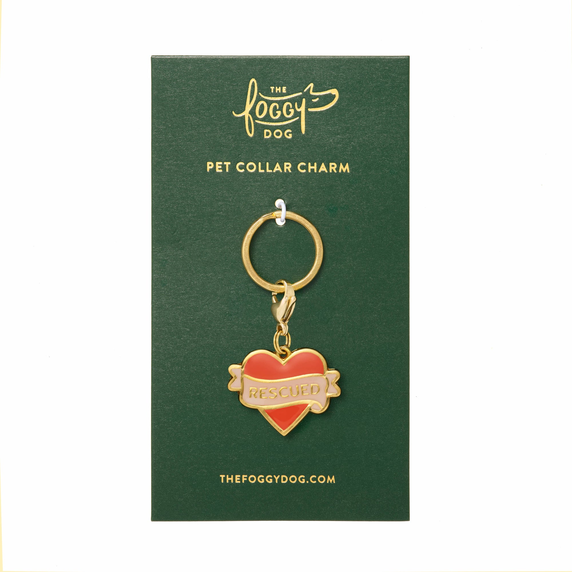 The Foggy Dog - Rescued With Love Collar Charm: Charm Only
