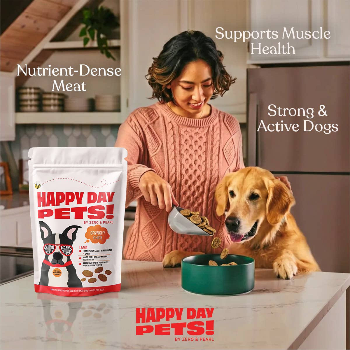 Happy Day Pets - Happy Day Pets Lamb Chips Dog Treats | 100% Lamb | 4 oz