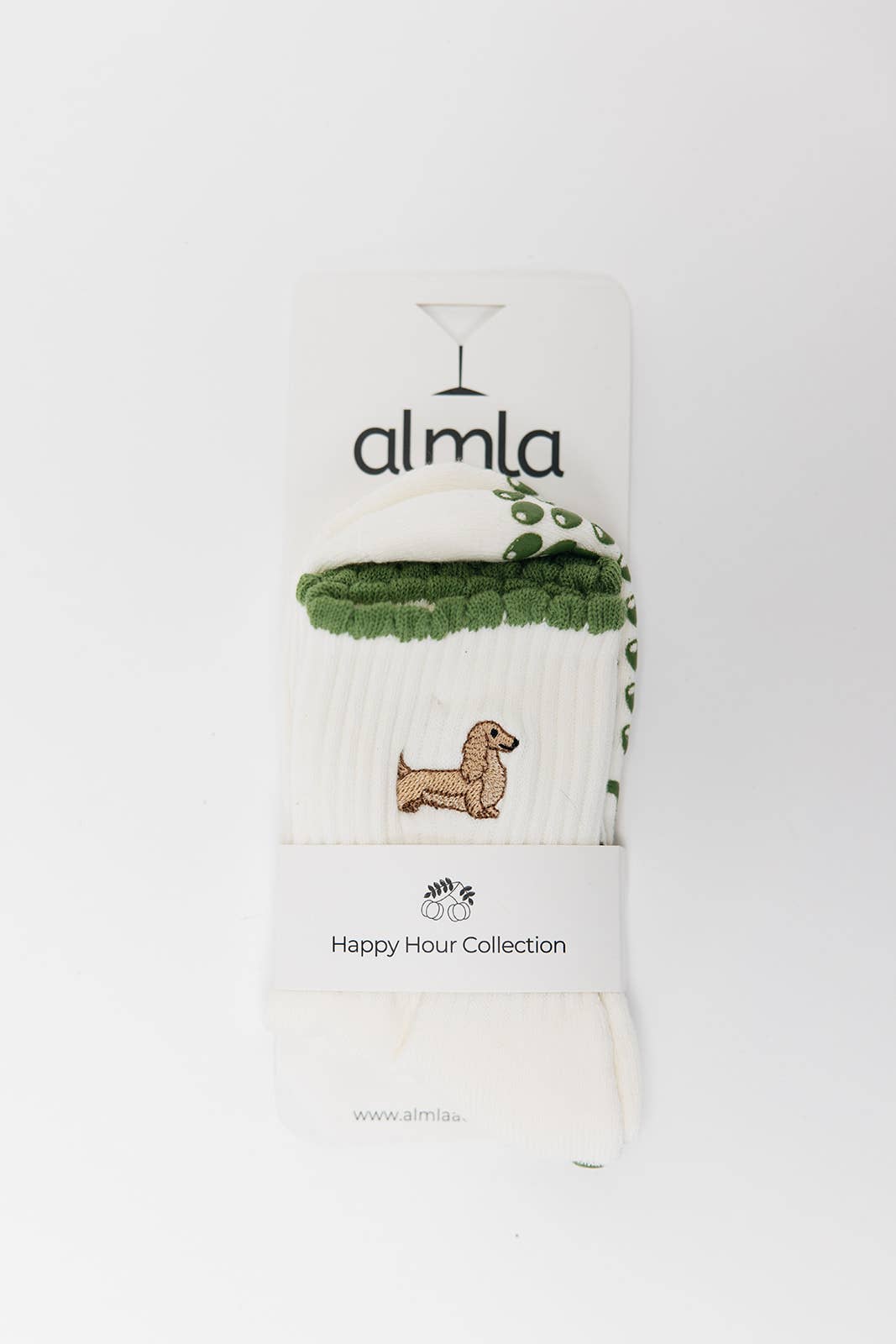 Almla Active - Dachshund &amp; Dirty Martini Double Sided Pilates Grip Sock