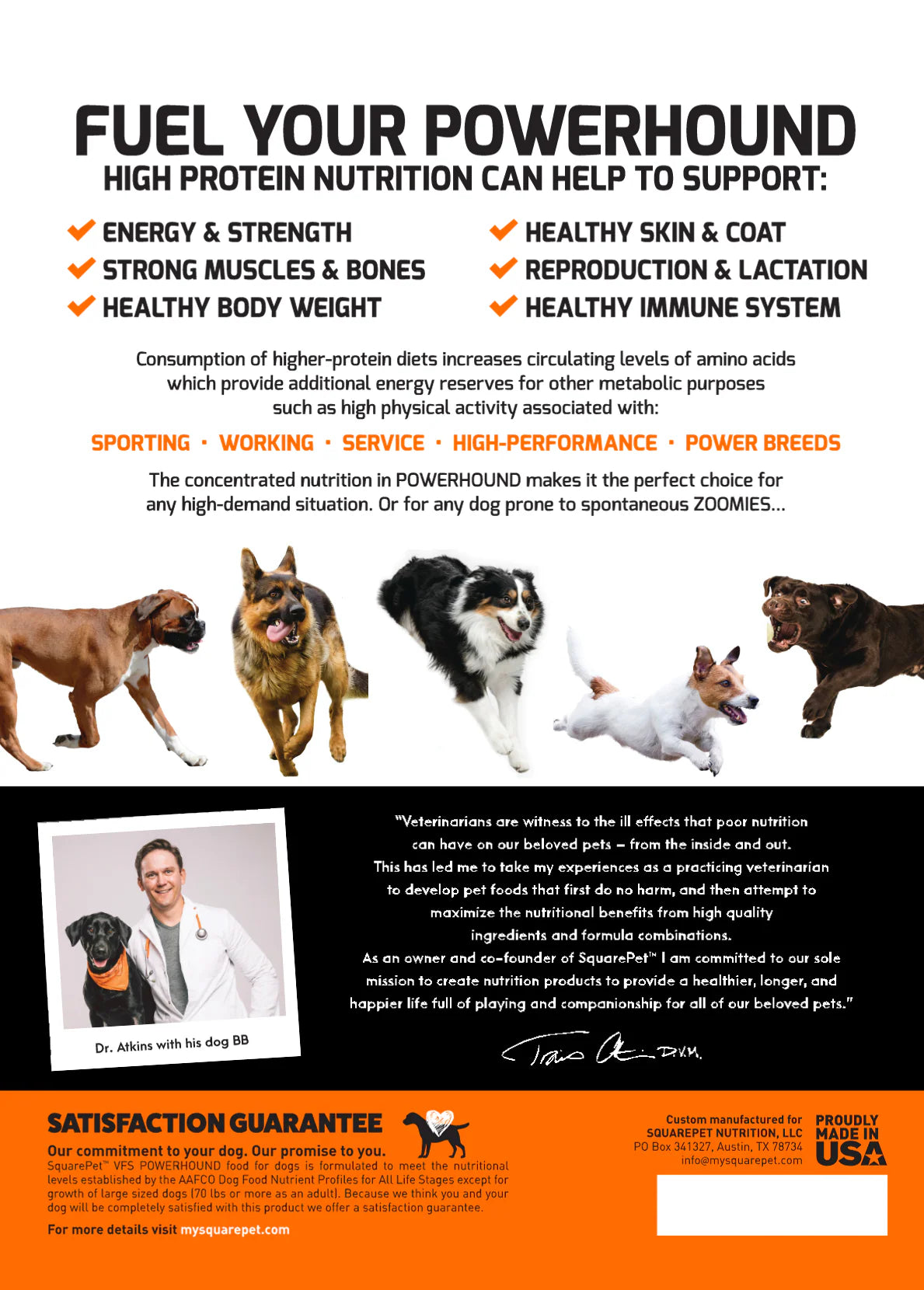 SquarePet VFS® POWERHOUND™ Turkey &amp; Chicken for Dogs