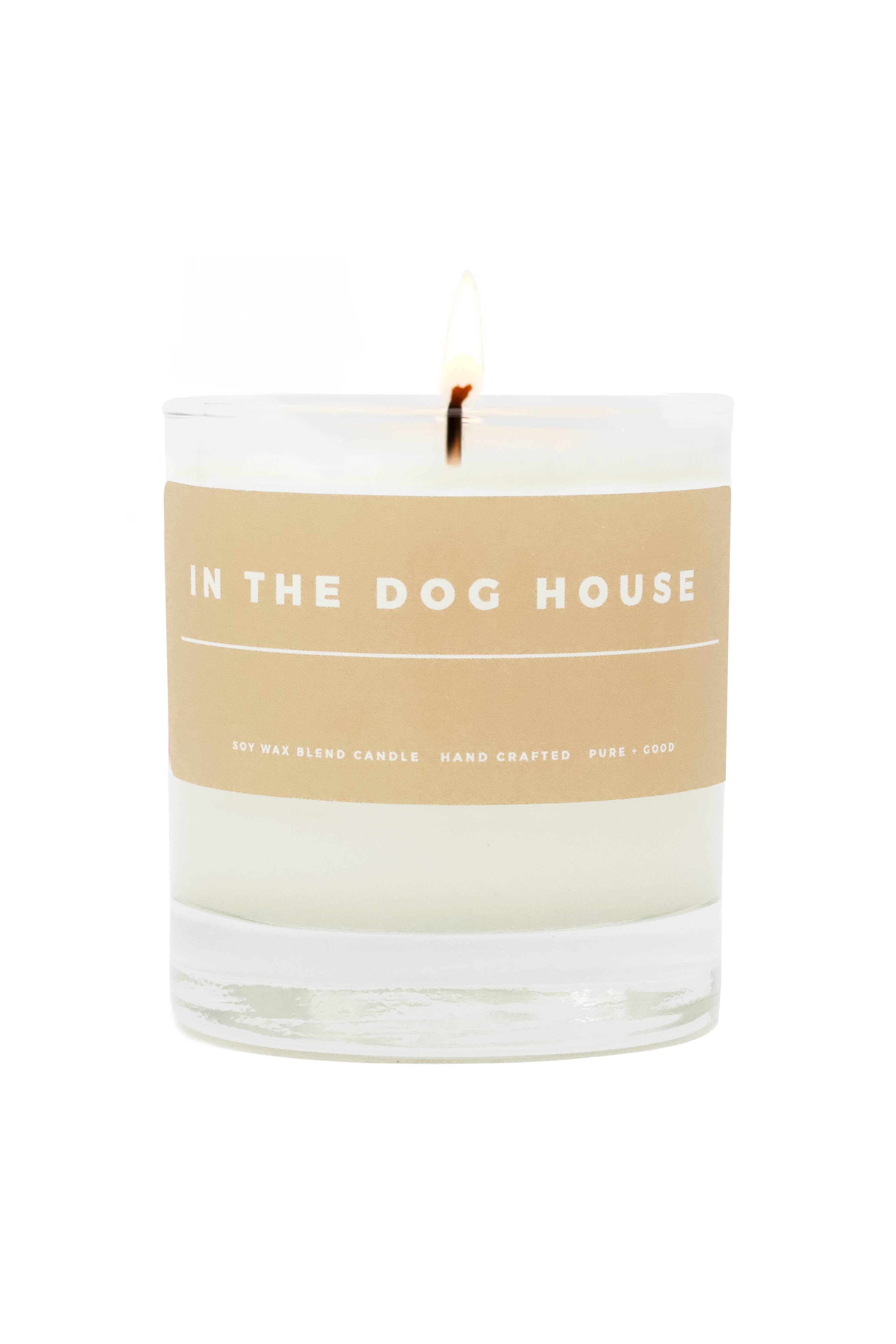 In The Dog House: Sandalwood + Hinoki, Soy Wax Blend Candle