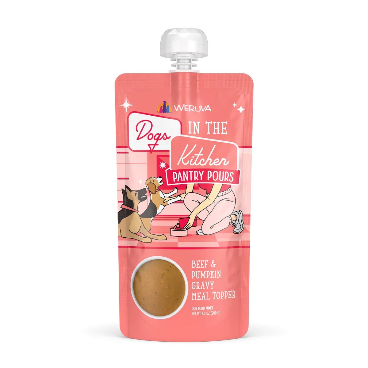 Weruva Dogs in the Kitchen Pantry Pours Beef &amp; Pumpkin Gravy Meal Topper