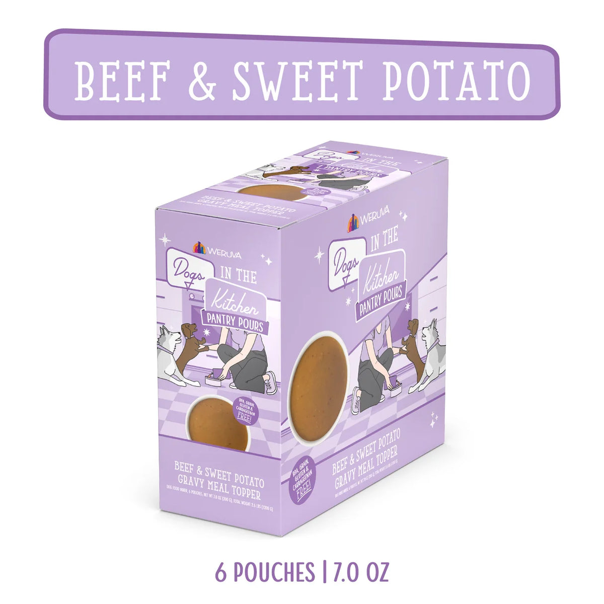 Weruva Dogs in the Kitchen Pantry Pours Beef &amp; Sweet Potato Gravy Meal Topper
