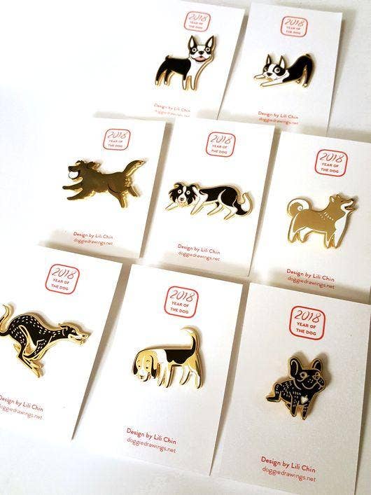 Lili Chin Art - Yorkshire Terrier Dog Enamel Pin