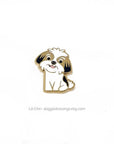 Lili Chin Art - Shih Tzu/lhasa Apso Dog Enamel Pin