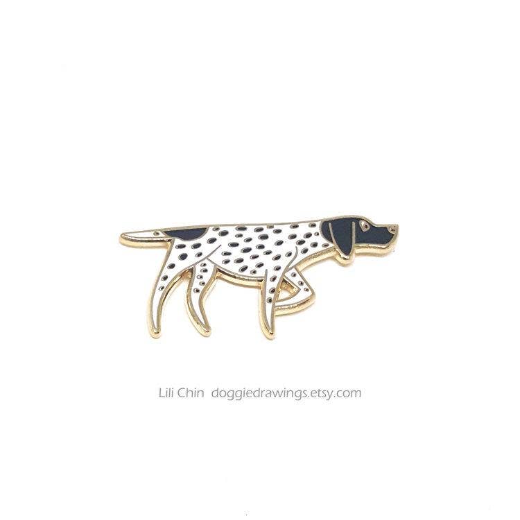 Lili Chin Art - Pointer Dog Enamel Pin