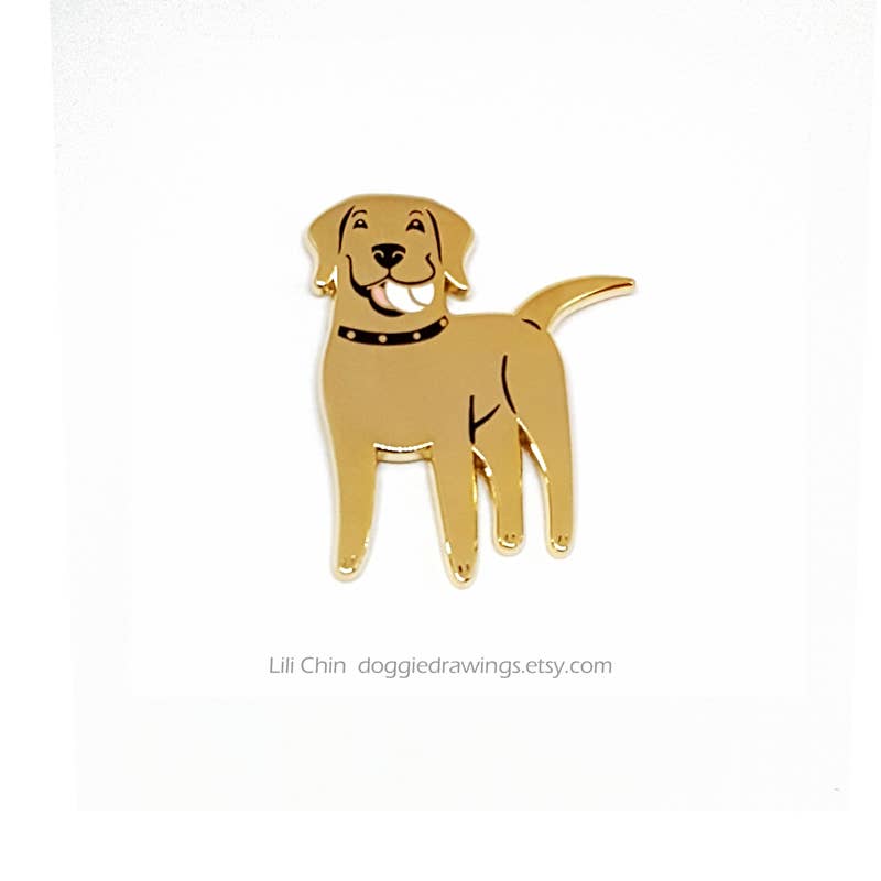 Lili Chin Art - Labrador Retriever Dog Enamel Pin