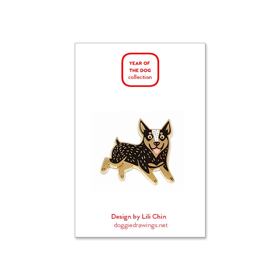 Lili Chin Art - Cattledog Enamel Pin