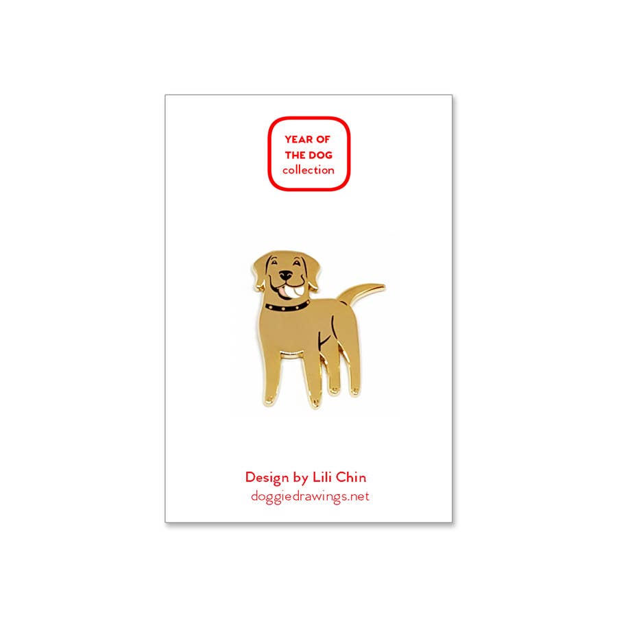 Lili Chin Art - Labrador Retriever Dog Enamel Pin