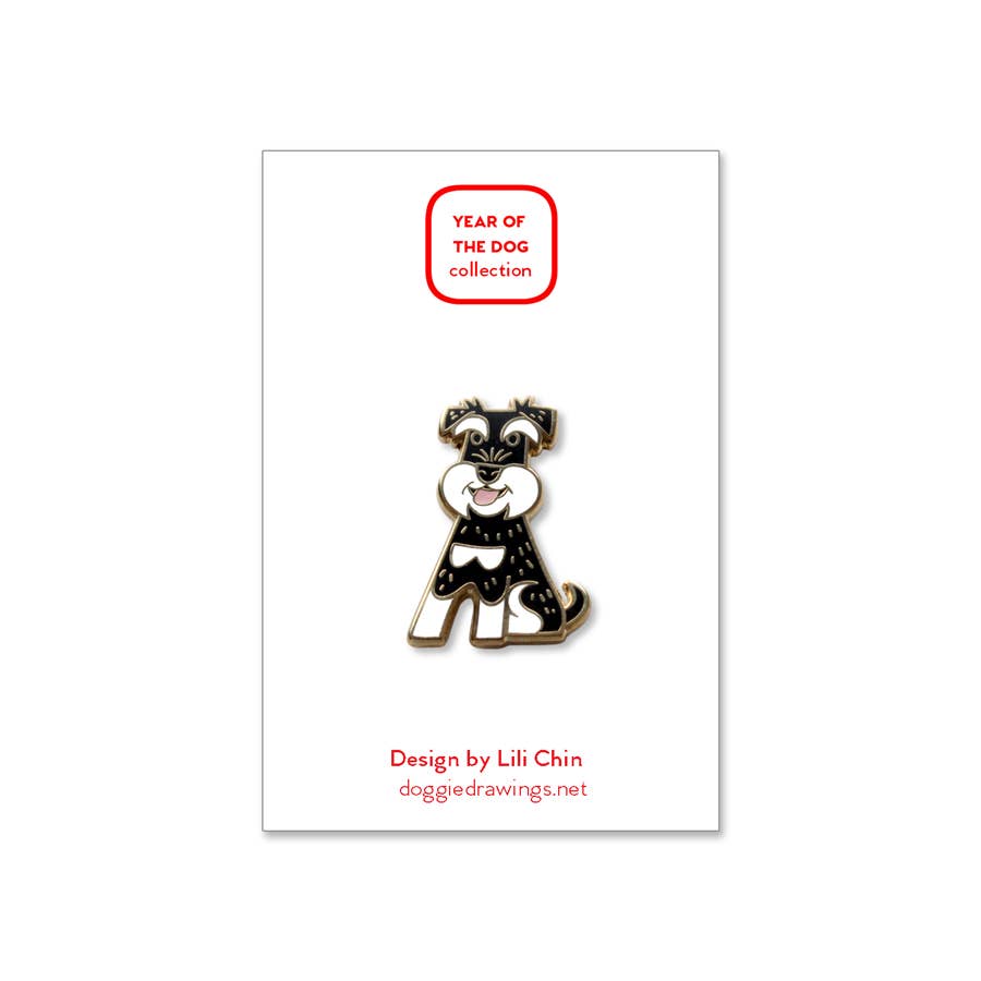 Lili Chin Art - Schnauzer Dog Enamel Pin