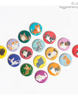 Lili Chin Art - 30 Cat Buttons: Assorted