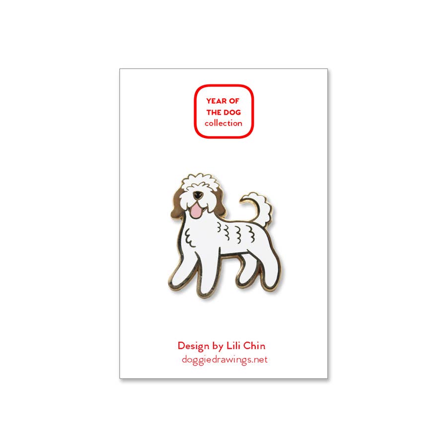Lili Chin Art - Doodle Dog Enamel Pin