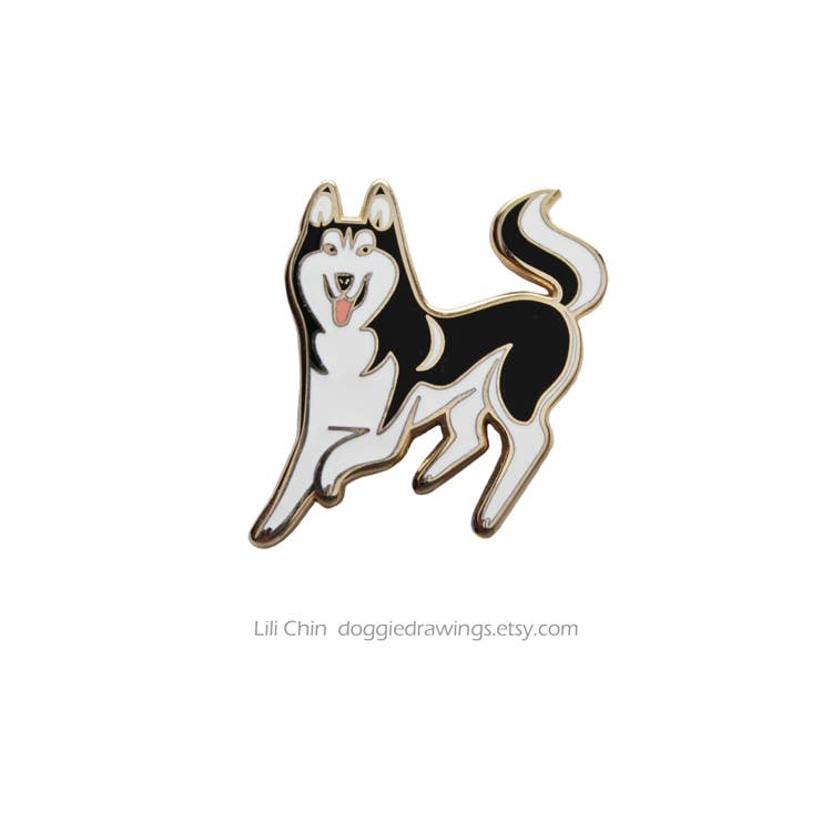 Lili Chin Art - Husky Dog Enamel Pin