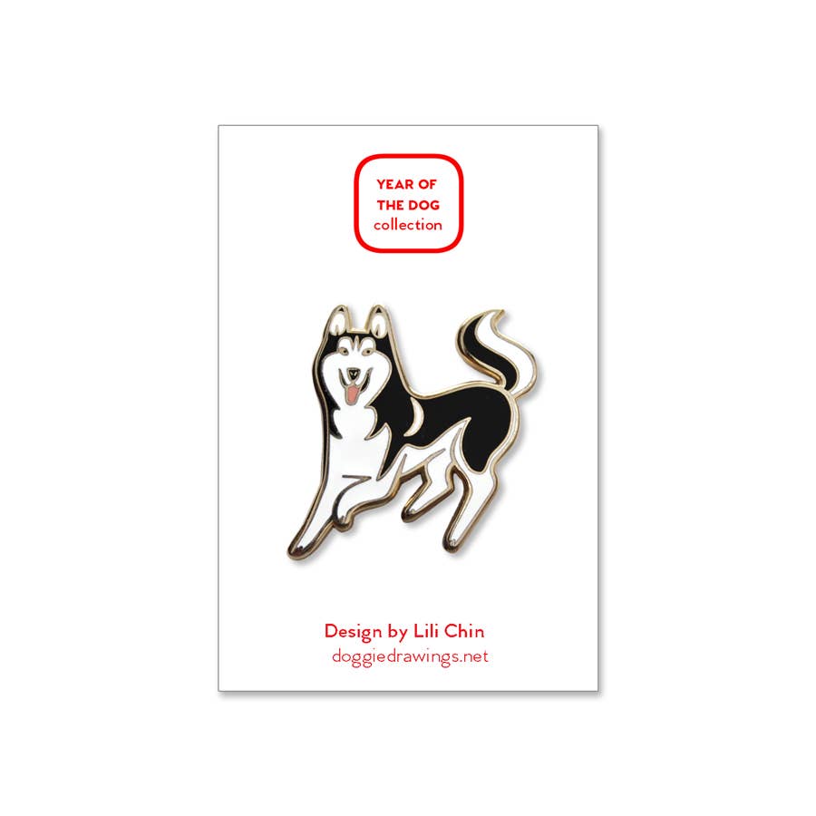 Lili Chin Art - Husky Dog Enamel Pin