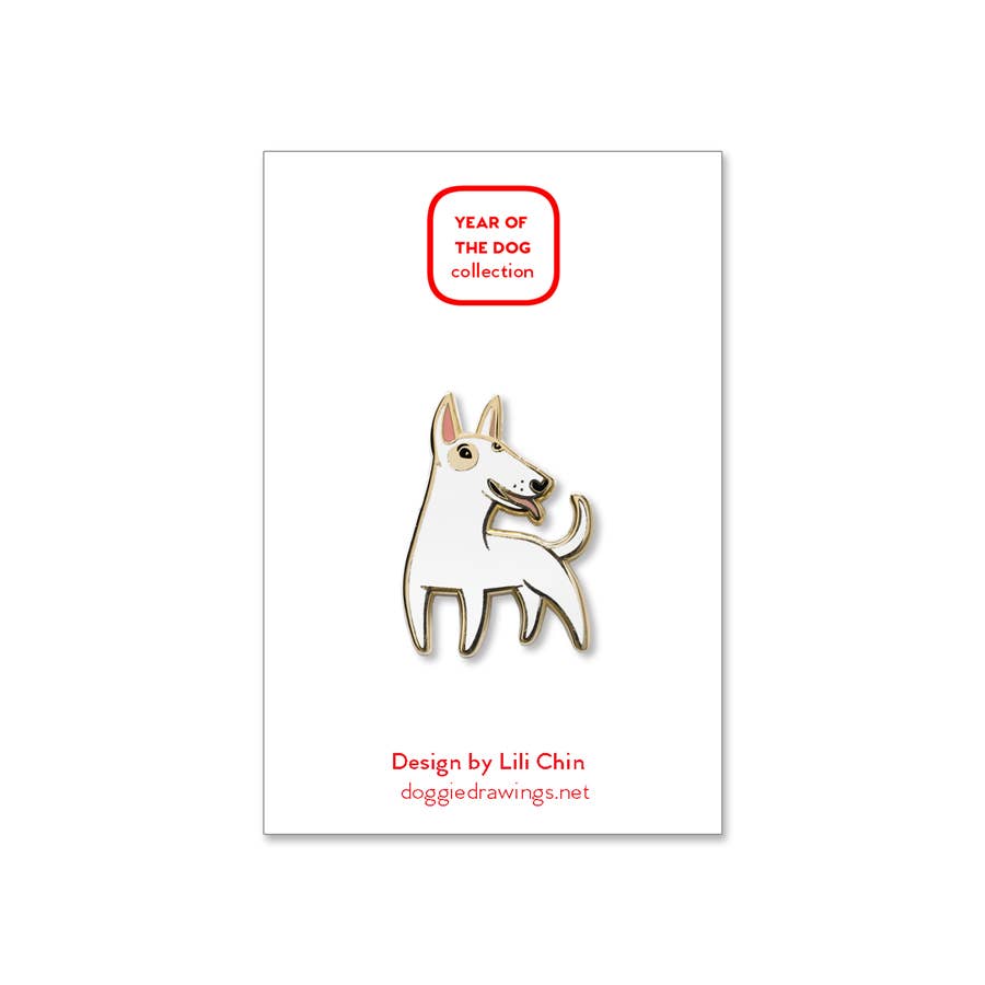 Lili Chin Art - Bull Terrier Dog Enamel Pin