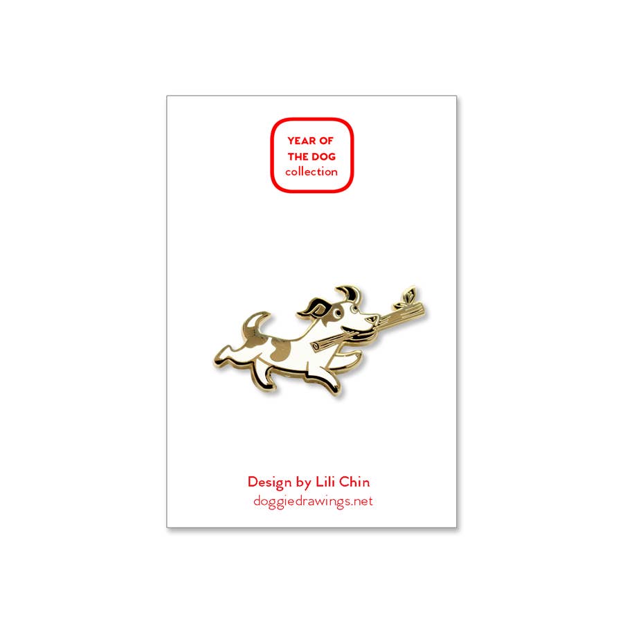 Lili Chin Art - Jack Russell Terrier Dog Enamel Pin
