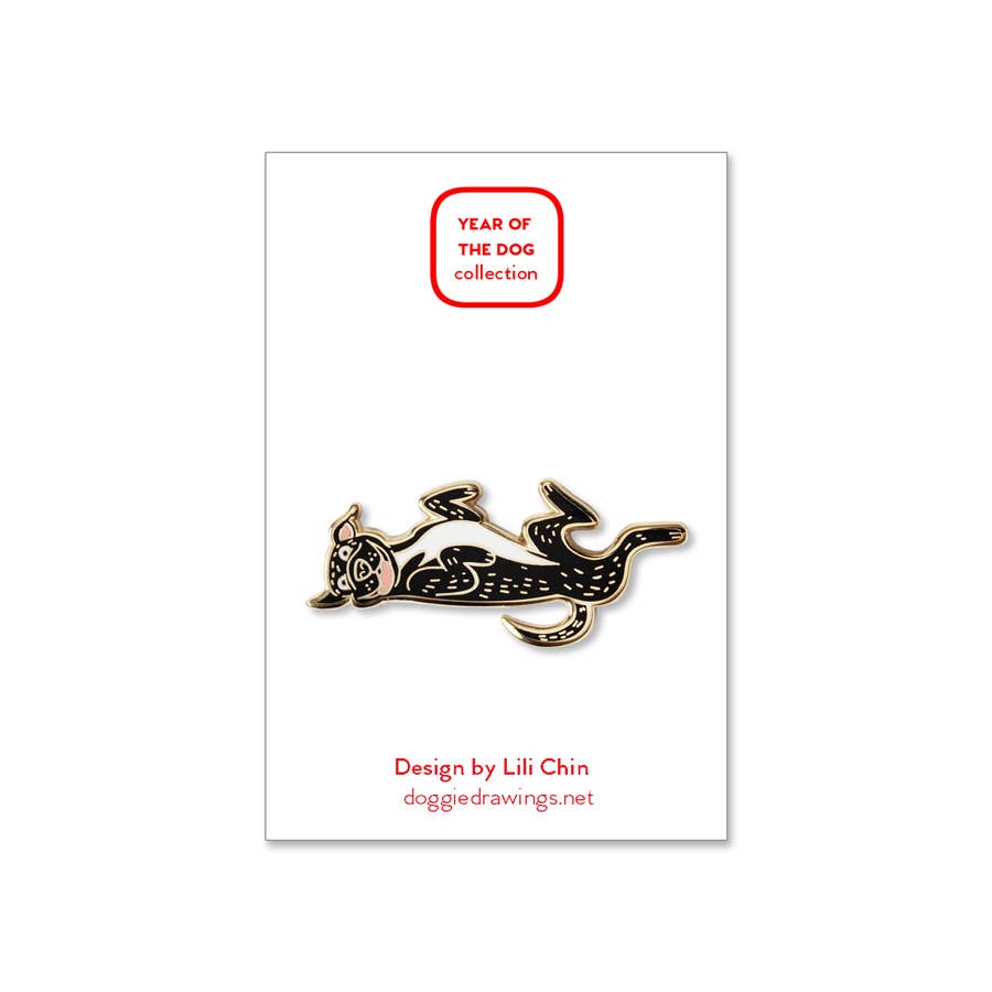 Lili Chin Art - Pit Bull Dog Enamel Pin