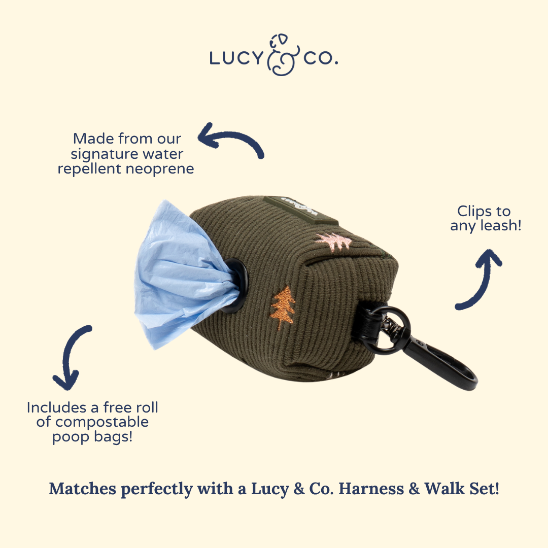 Lucy &amp; Co. - Take a Hike Corduroy Poop Bag Holder