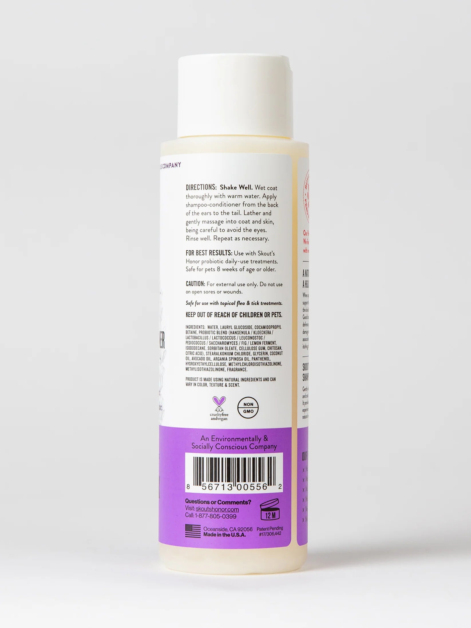 Skout&#39;s Honor - Probiotic Shampoo + Conditioner For Dogs + Cats