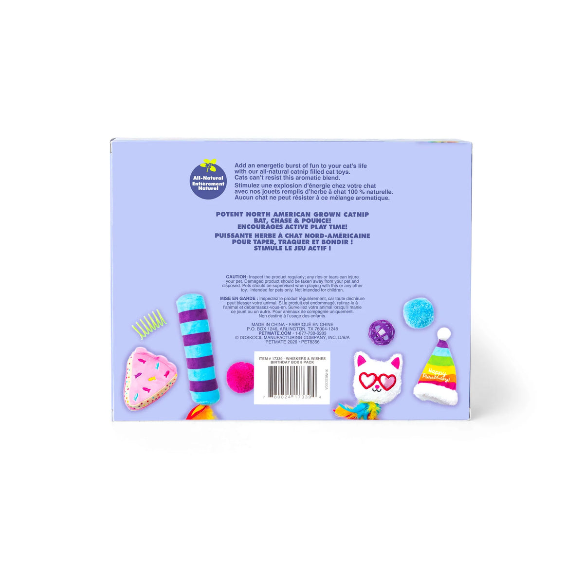 Quirky Kitty Birthday Box 8pk – Birthday &amp; Gotcha Day Cat Toy Gift Set