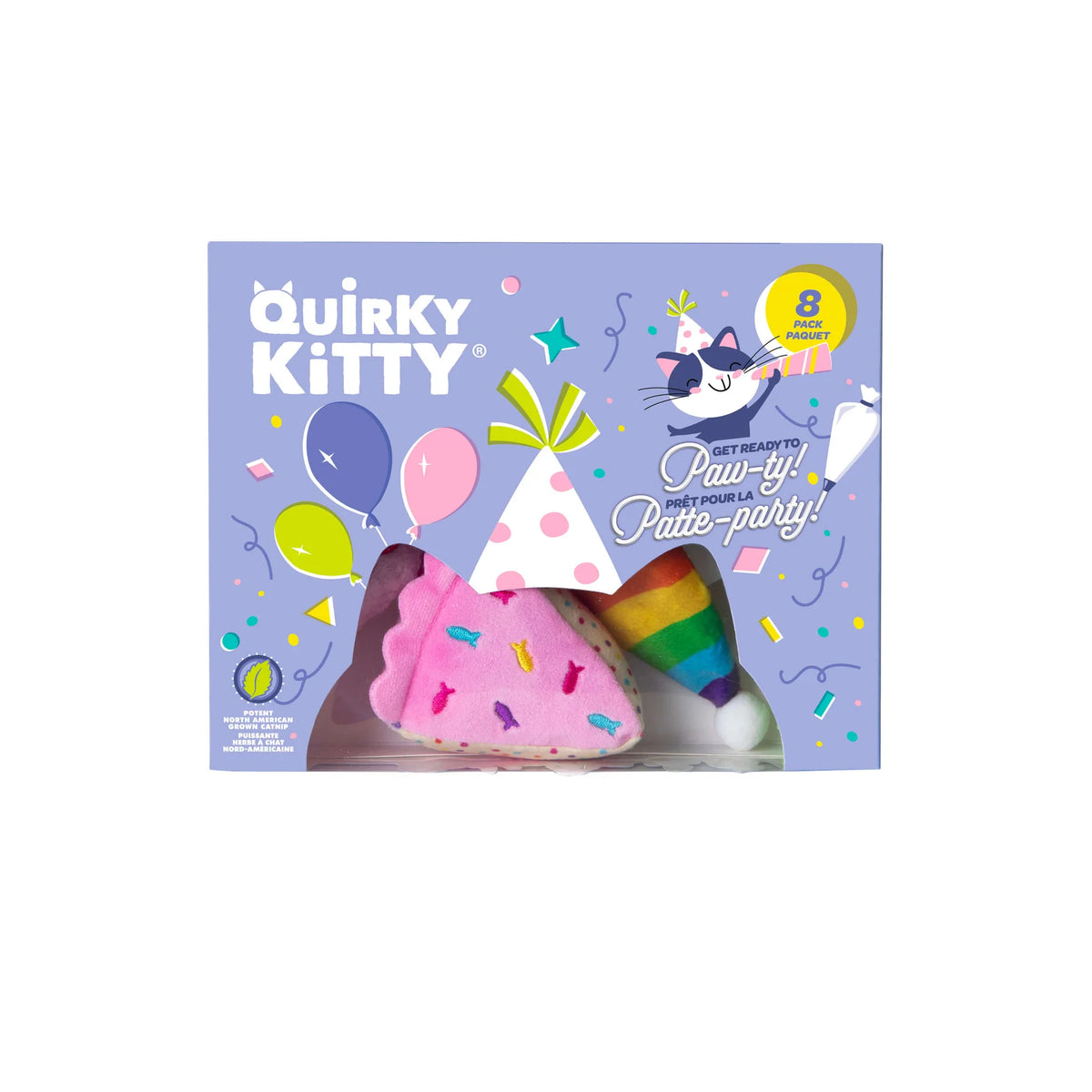 Quirky Kitty Birthday Box 8pk – Birthday &amp; Gotcha Day Cat Toy Gift Set