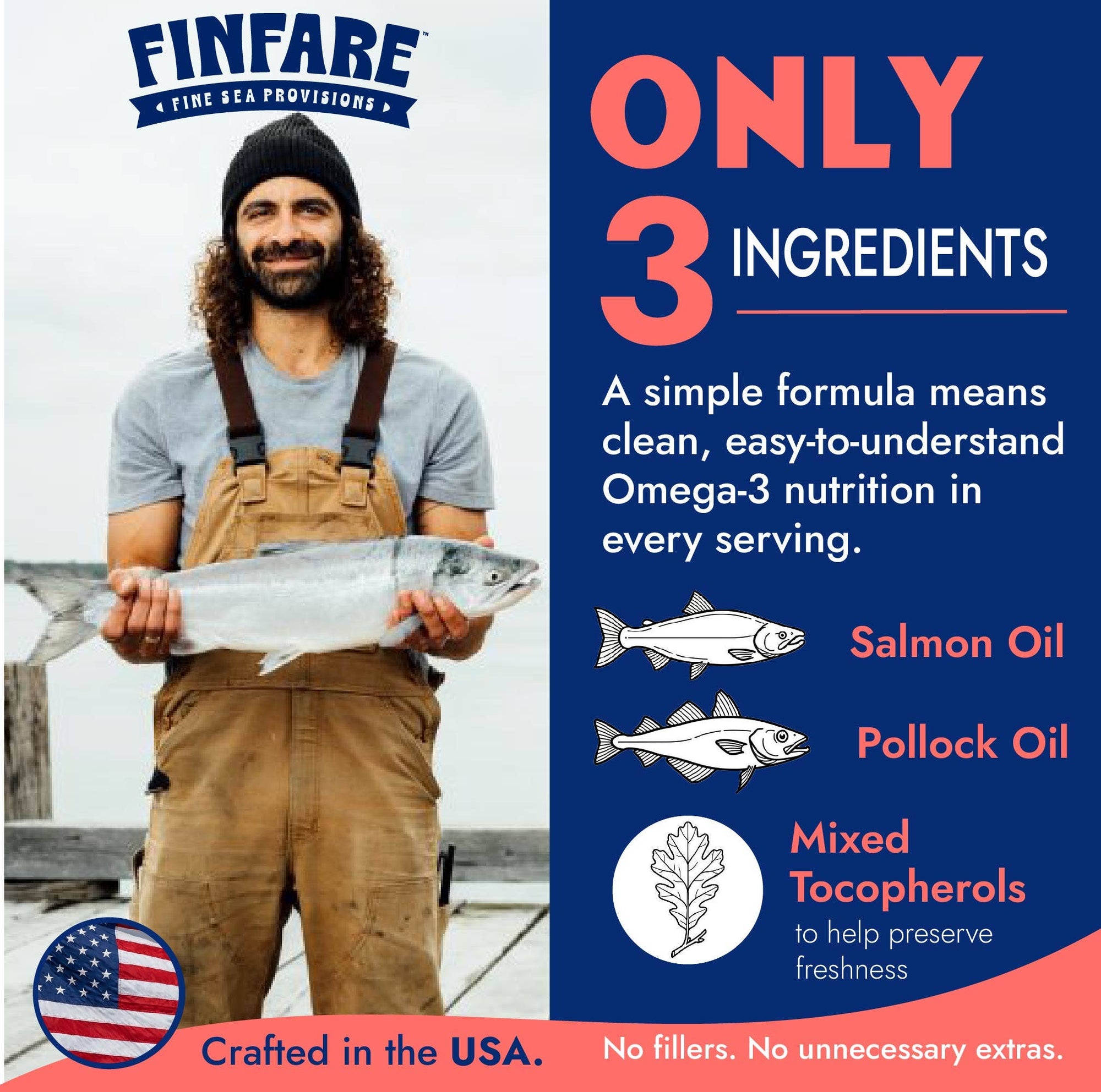 Finfare Pet Foods - Wild Alaskan Fish Oil - Dog &amp; Cat Supplement, 6.8oz