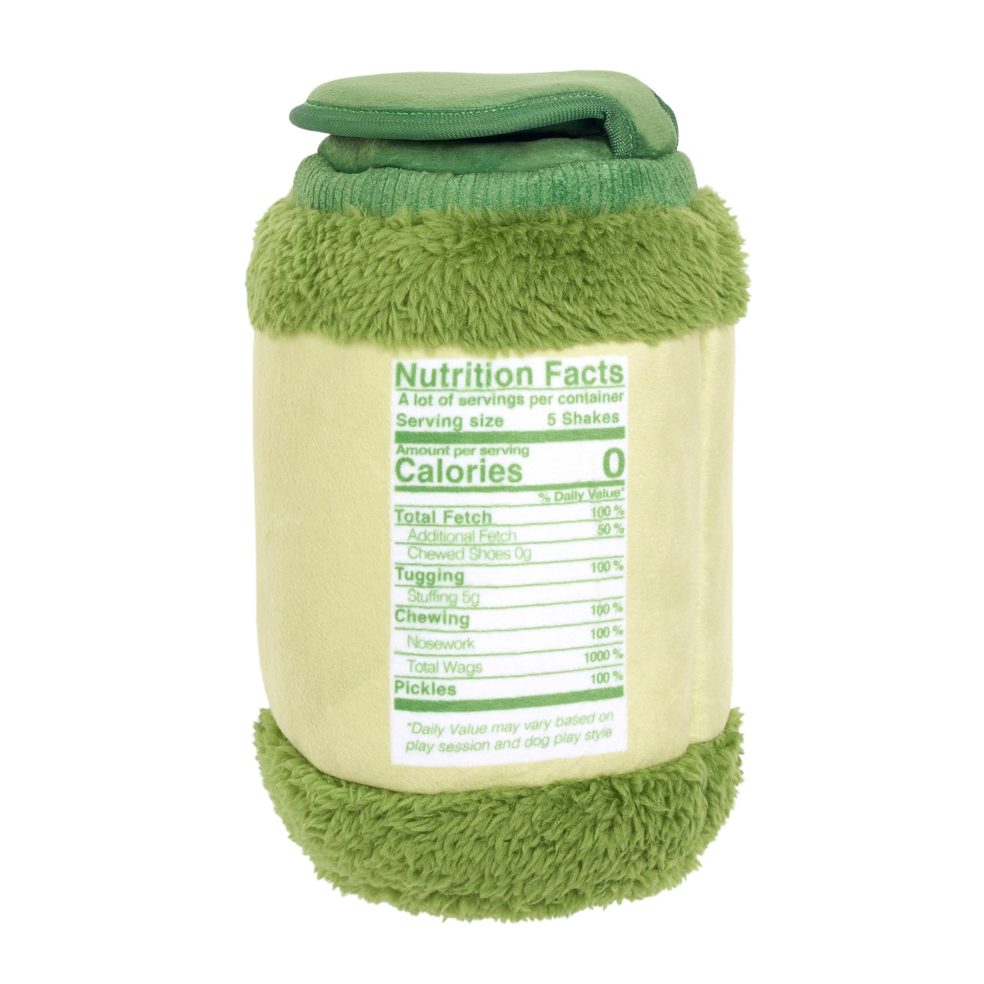 ZippyPaws Bungee Burrow Pickle Jar Plush Dog Toy