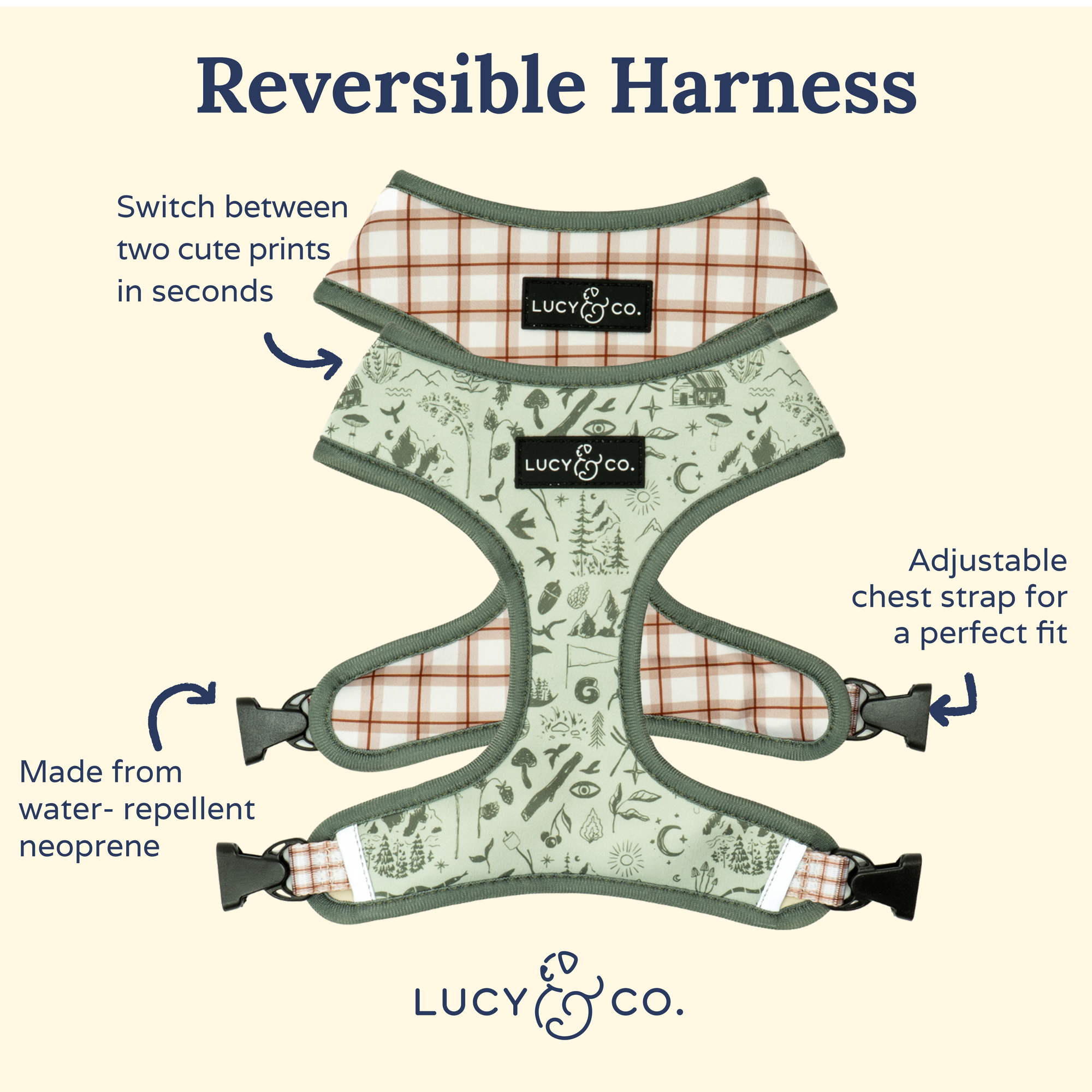 Lucy &amp; Co. - Camp Out Reversible Harness: L
