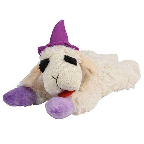 Pet Palette Distribution - Multipet Halloween Lamb Chop Witch Hat Purple Dog Toy 10.5"