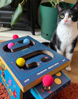 SUCK UK Ltd - USA - Cat Toy Arcade - Cardboard PacMan inspired arcade machine