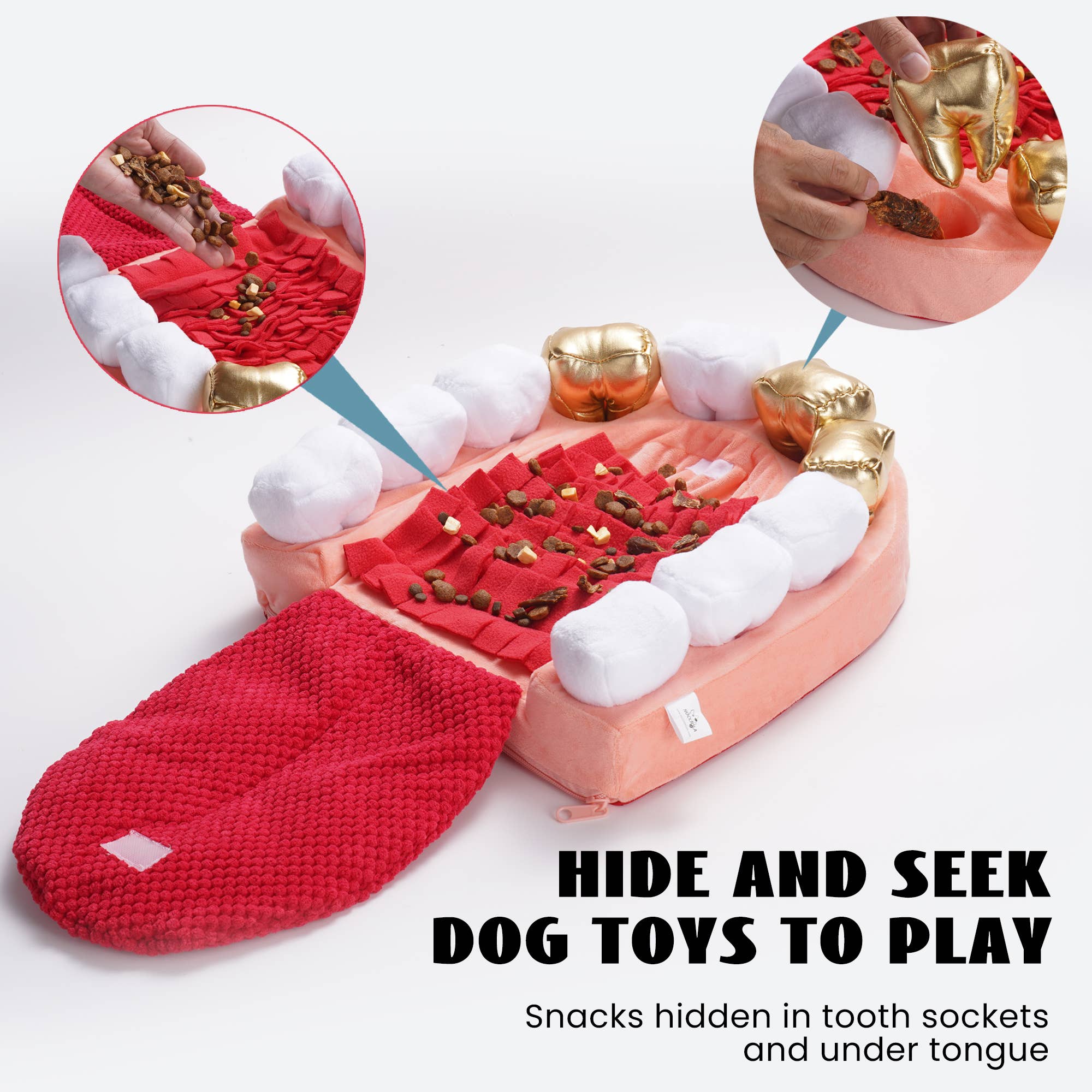 Nocciola - Nocciola Interactive Teeth Dog Toys – Enrichment Puzzle Funny Toys for Small to Large Dogs