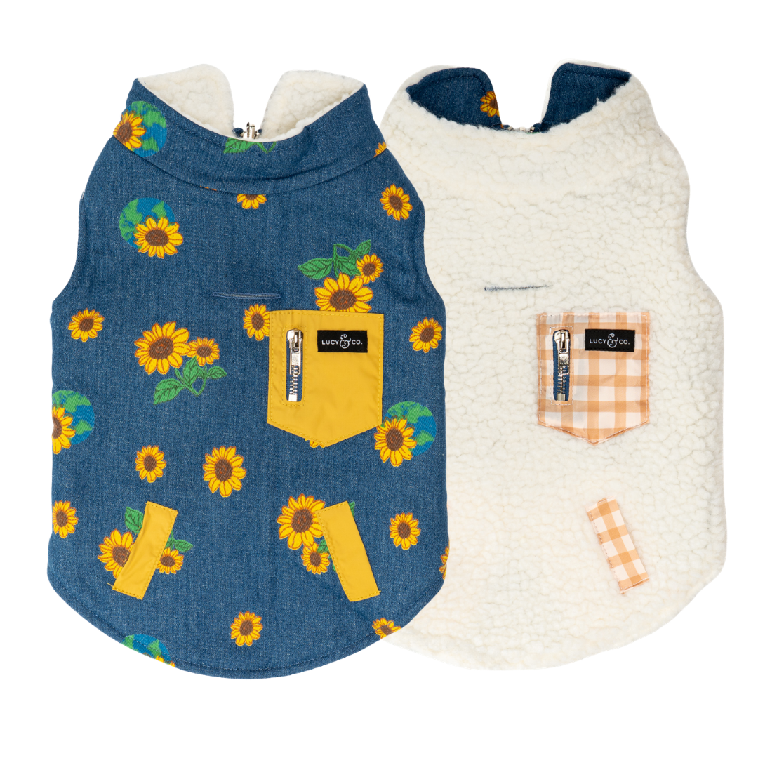 Lucy &amp; Co. - Sunflower Power Reversible Teddy Vest