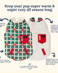 Lucy & Co. - Happy Howlidays Reversible Teddy Vest