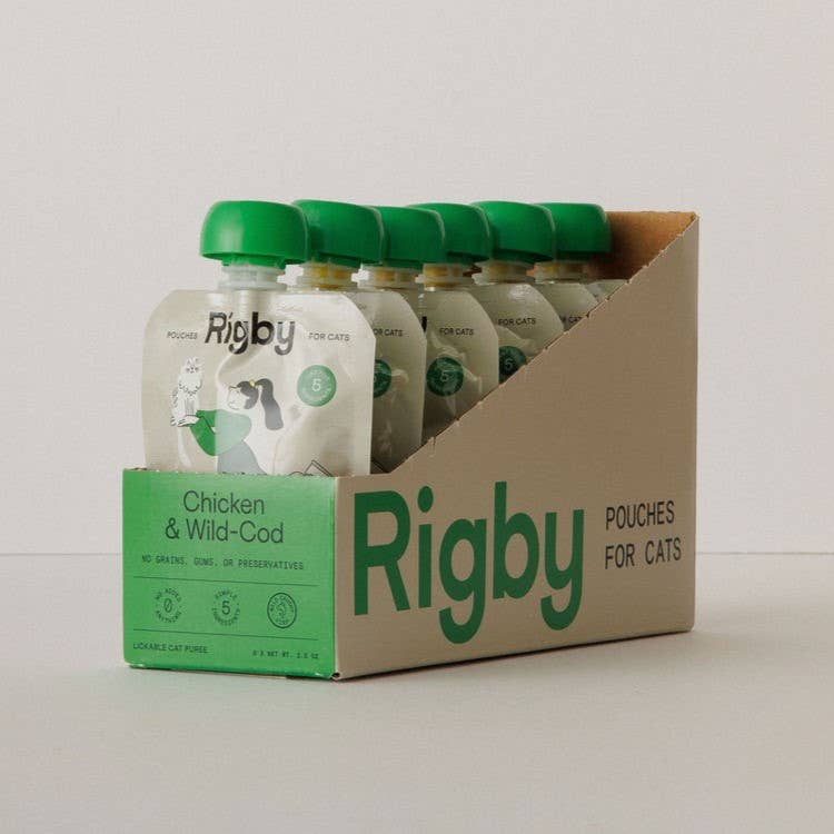 Rigby - Rigby Essential Cat Treats, Chicken &amp; Cod Lickable Pouch