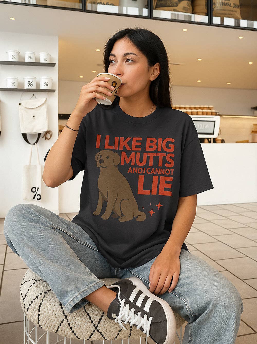 Good Thomas - Big Mutts Oversized Tee: Dark Grey