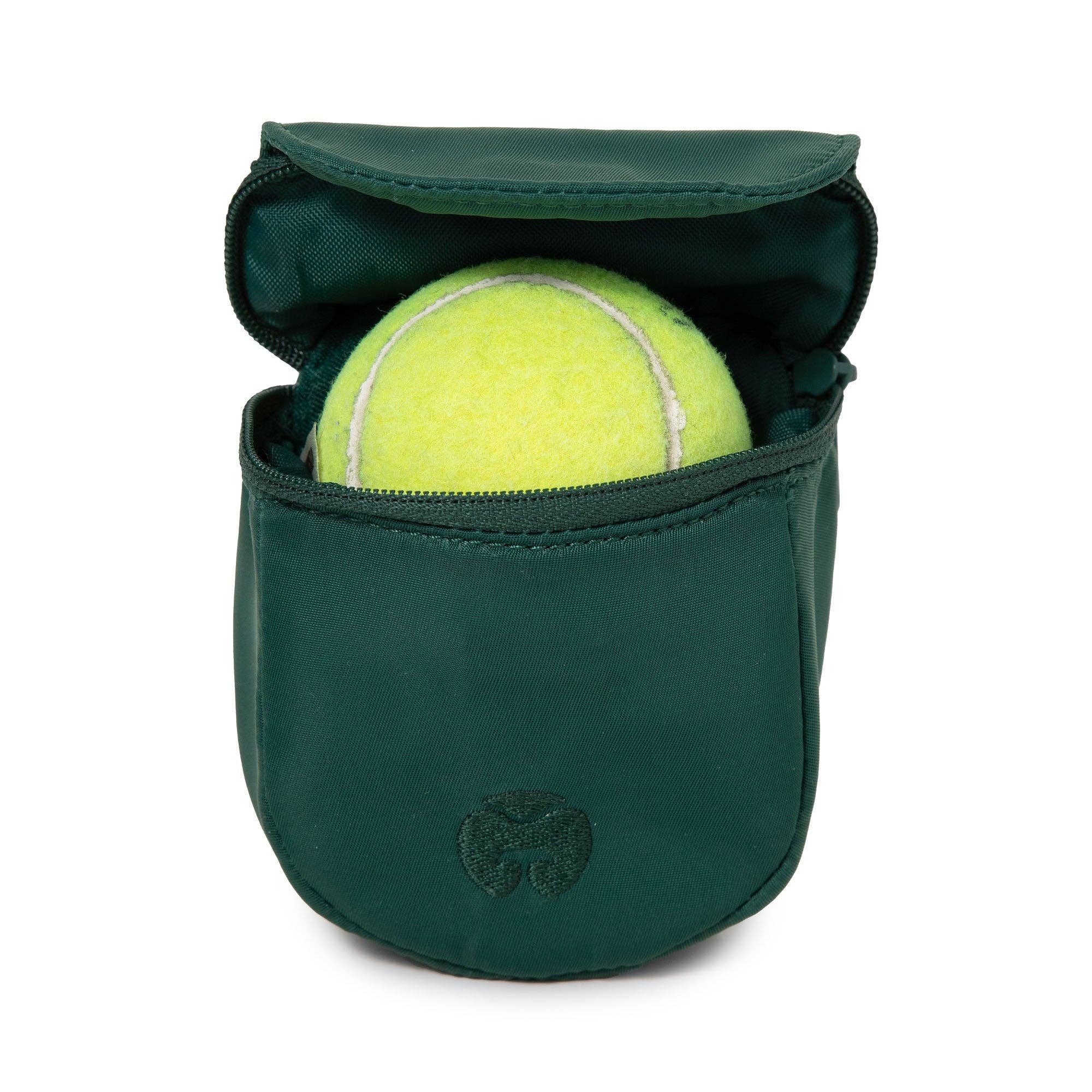 Playfield - Bailey Treat &amp; Ball Pouch - Coral Red, Forest Green, Black: Coral Red