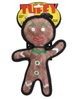 Tuffy Dog Toys - VIP Products - Tuffy Gingerbread Man - Christmas, Durable, Squeaky Dog Toy