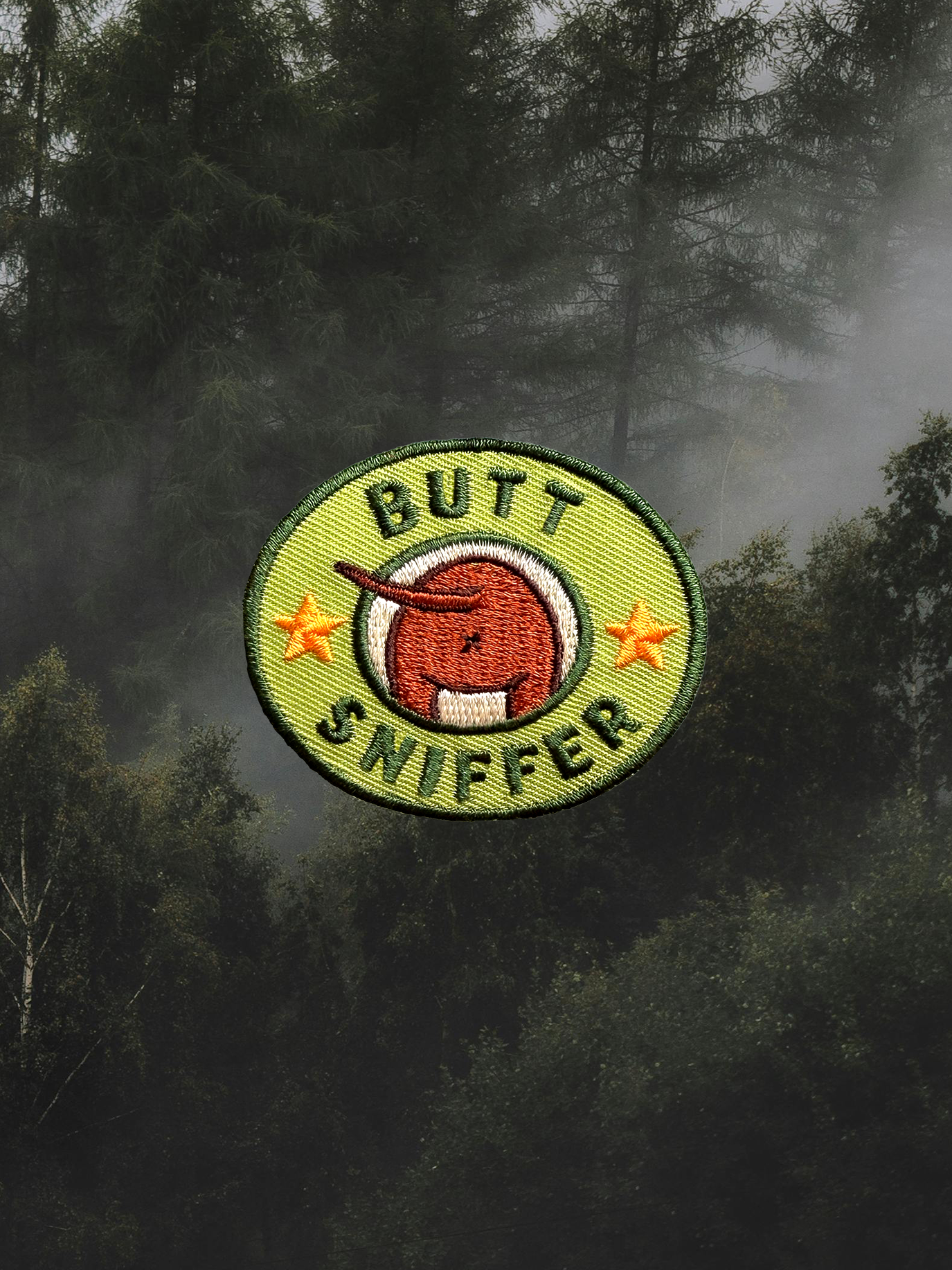 Scout's Honour Pty Ltd - Butt Sniffer Iron-on patch for pets